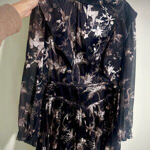 ALLSAINTS Aislyn Evolution Silk Dress - US Size 6 - UK Size 10